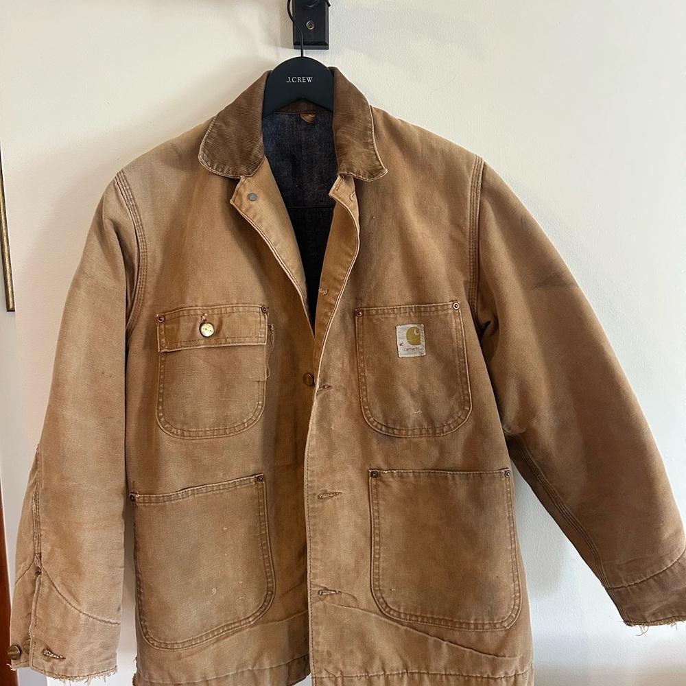 Vintage 1970s Carhartt Men's Brown Jacket
